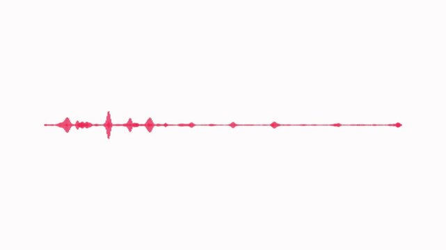 Sound wave animation with red speaker icon