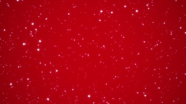 christmas and new year glitter pattern, shiny twinkle stars glittering and glowing on red animation , starry holiday and valentine sale, social media motion background