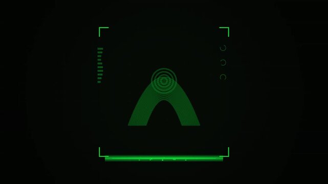 Green digital HUD scanning interface
