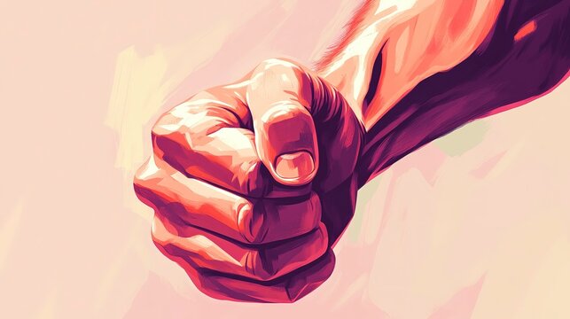 A focused individual is actively practicing hand grip exercises,