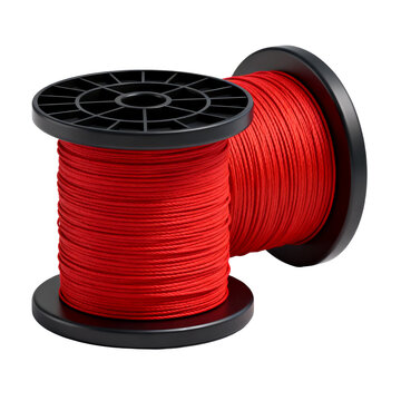 Two Spools of Bright Red Braided Cord for General Use