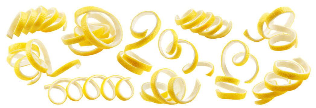 Lemon Peel isolated, full depth of field