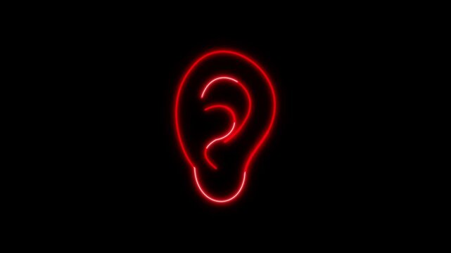 Neon Ea Icon Animation on Black Background