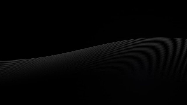 Minimalist abstract dark wave background, smooth flowing lines motion corporate tech backdrop, seamless loop