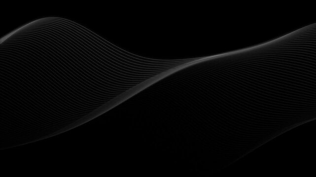 Abstract dark wave background, with smooth flowing lines and minimalist motion
