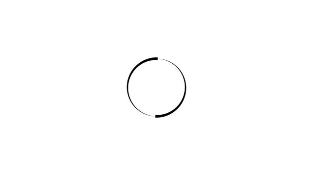 Black segmented circular loader on a light background, representing loading, processing, buffering, synchronization, waiting and system activity