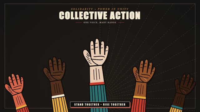Every Voice Counts Concept with Raised Hands Illustrating Civic Engagement