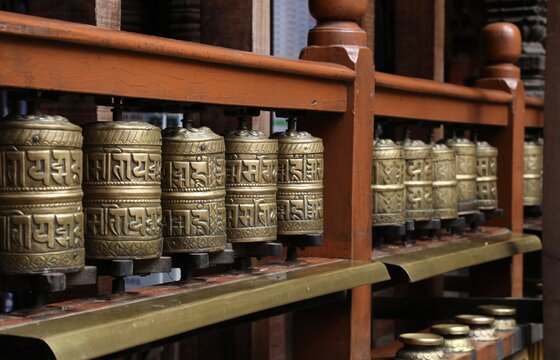 Moulins &agrave; pri&egrave;re dans le Golden Temple - Paran au N&eacute;pal