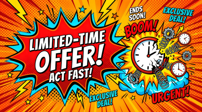 Limited time offer urgent sale banner design