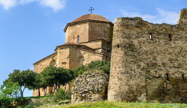 Jvari Monastery historic 6th century Georgian Orthodox monastery near Mtskheta, Georgia