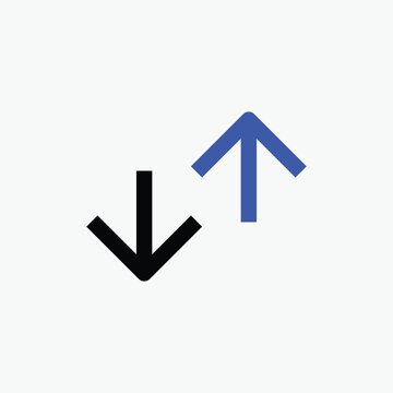 The up and down arrows icon vector