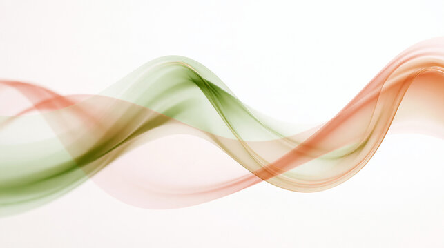 Smooth Flowing Wave Background with Green and Orange Tones