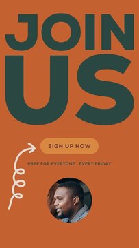 Bold Type Stories / Stacked Type and Looping Arrows for Event Registration and Community Invitations / Vertical / Part 10