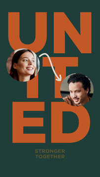 Bold Type Stories / Oversized Type and Linked Portraits for Team Introductions and Community Stories / Vertical / Part 06