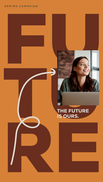 Bold Type Stories / Oversized Type and Drawn Arrows for Brand Campaigns and Social Media / Vertical / Part 01