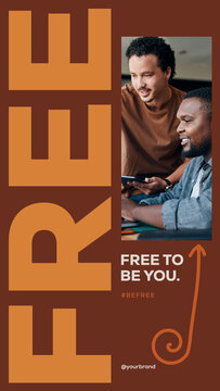 Bold Type Stories / Oversized Side Type and Curved Arrows for Team Stories and Brand Messages / Vertical / Part 03