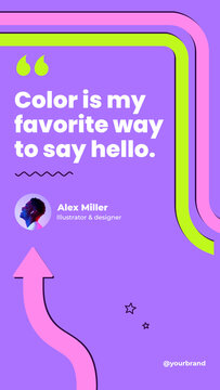 Colorful Arrow Collection Story / Quote Frames and Arrow Flourishes for Creative Messages and Author Profiles / Vertical / Part 09