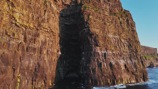 Deep Rock Crevice Between the Cliffs of Moher
