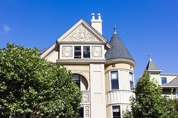 Victorian house with turret and ornate gable, San Francisco © Diana Vyshniakova