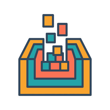 Data Lake Icon for Big Data Storage