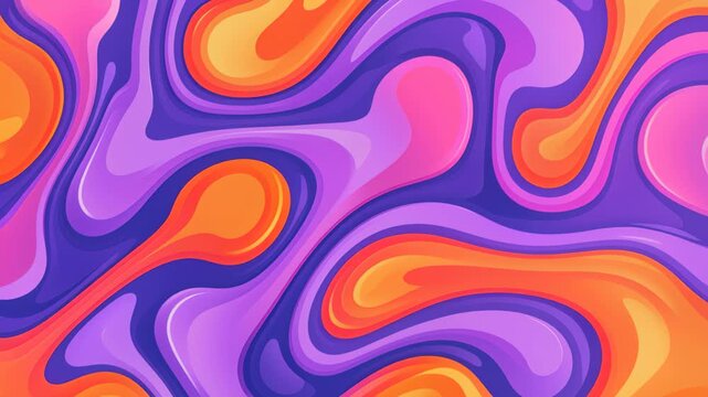 Vibrant Abstract Swirls: A mesmerizing abstract design featuring flowing, dynamic swirls of purple, pink, and orange, creating a sense of energetic movement and modern artistry.