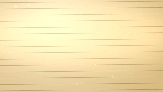罫線のあるノートに夕方のあたたかい光がそそぐ背景