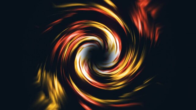 Abstract glowing orange and yellow spiral vortex