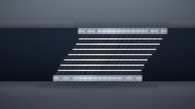Seismic Base Isolation Rubber Bearing Shearing in Slow Cycles Seamless Loop Animation in subtle graphite tones