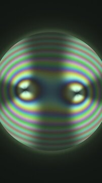 Conoscopic Interference Figure With Swinging Isogyre Brushes In Polarized Light Seamless Loop in subtle green tones vertical 9:16