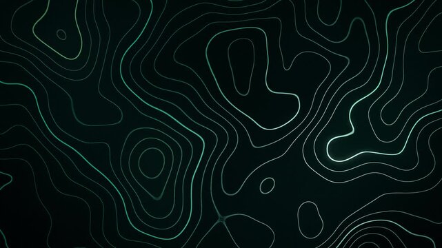 Seamless loop topographic contour lines map background