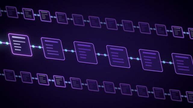 Seamless loop blockchain linked blocks crypto technology