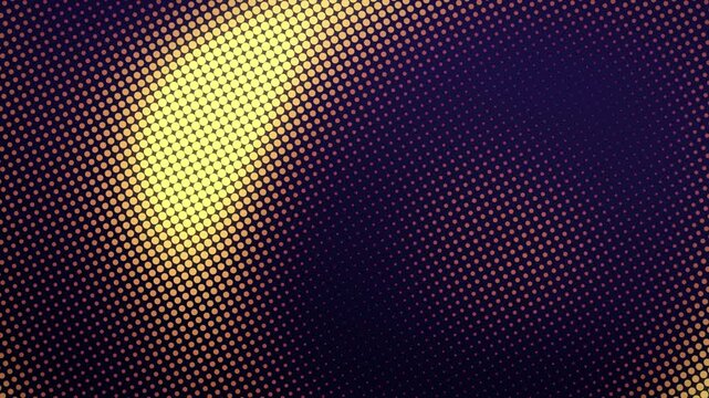 Seamless loop colorful halftone dots wave pink yellow