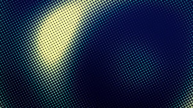 Seamless loop halftone dots wave violet cyan lime
