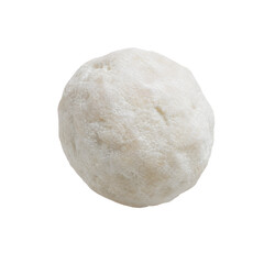 Obraz premium Kazakh kurt, one small hard white dried-curd ball with rough handmade Isolated on White Background