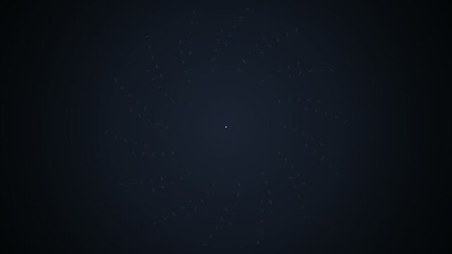Abstract glowing particles expanding and contracting in a dark universe