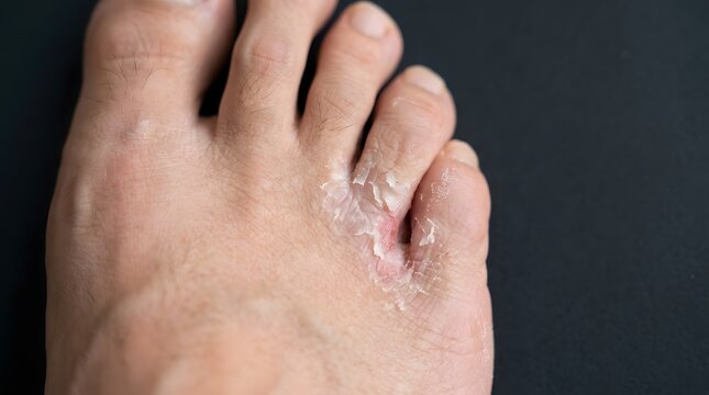 足の指の間の皮むけと水虫（足白癬）の症状