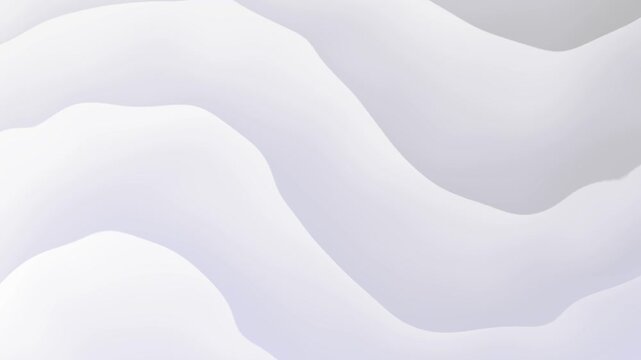 White curve waves abstract motion background 4k animated looping