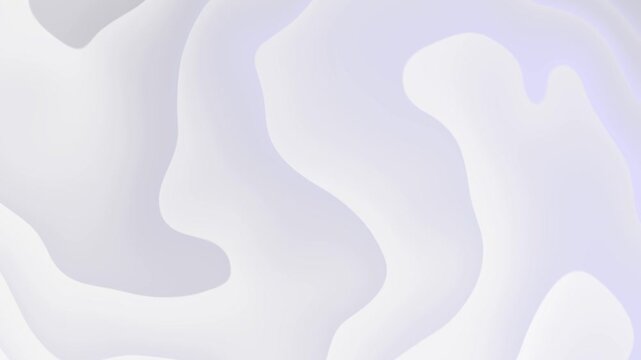 White curve waves abstract motion background 4k animated looping