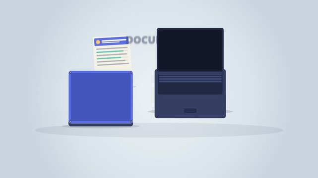 Colorful 2.5D animation showing the employee onboarding process from hiring confirmation and document preparation to access setup, training, and becoming ready to work.