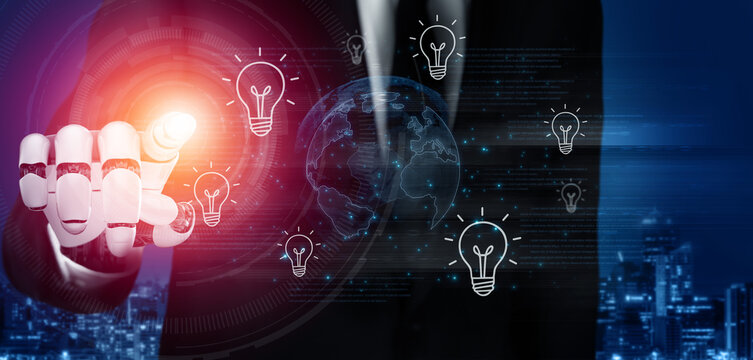 An AI assistant facilitates global brainstorming to generate creative ideas. This generative technology produces innovative solutions and new insights for worldwide business challenges. Fermion