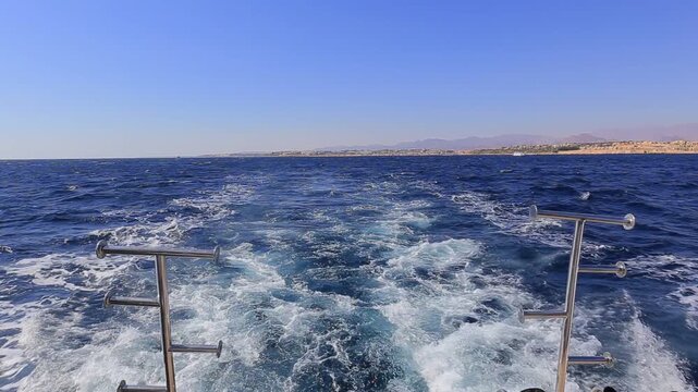 Rear view from boat in Egypt