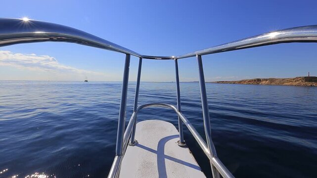 Yacht bow sailing in Egypt
