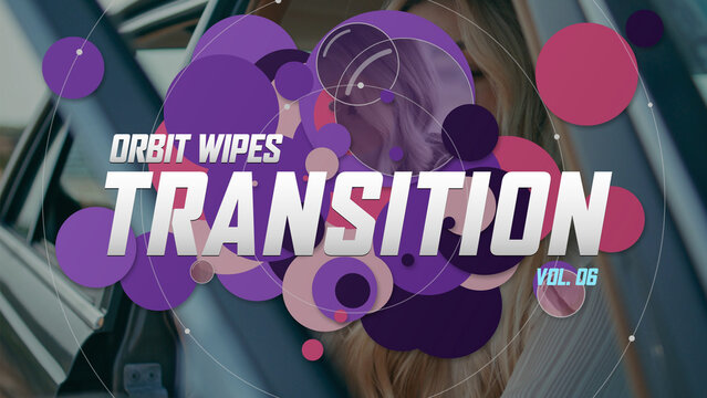 Orbit Wipes Transitions / Purple and Pink Circular Wipes with Glass Discs for Fashion Promos and Music Videos / Horizontal / Part 06
