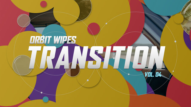 Orbit Wipes Transitions / Bright Multicolor Circle Wipes with Orbit Lines for Event Promos and Music Videos / Horizontal / Part 04