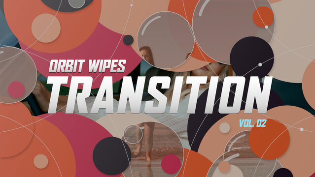 Orbit Wipes Transitions / Warm Orange and Peach Disc Wipes with Orbit Lines for Lifestyle Promos and Travel Videos / Horizontal / Part 02