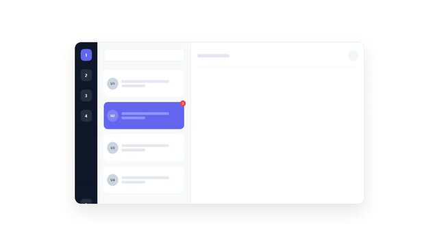 Modern Minimalist Dashboard UI Animation with Dark Sidebar Navigation for Web Application Software Development