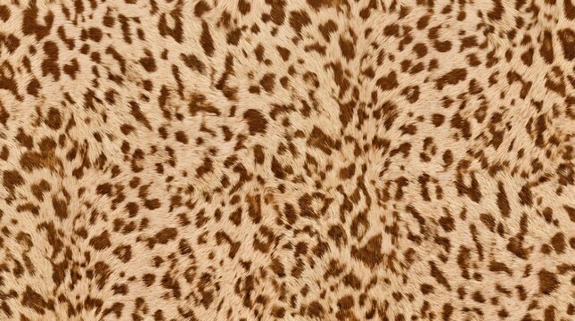 leopard print seamless pattern texture with animal fur spots in brown and beige colors fashionable wild cat skin textile graphic design background