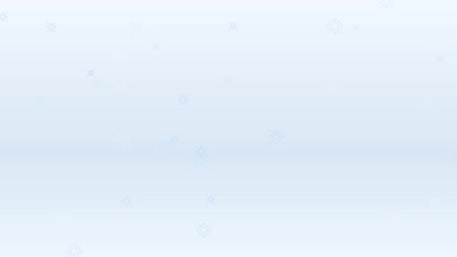 Floating Abstract Geometric Light Blue Shapes Looping Background