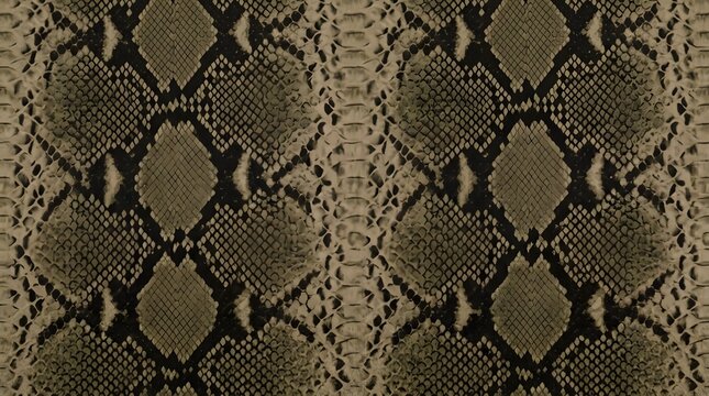 seamless python snakeskin pattern in beige and brown tones featuring realistic reptilian scales and animal print for fashion textiles and wallpaper design