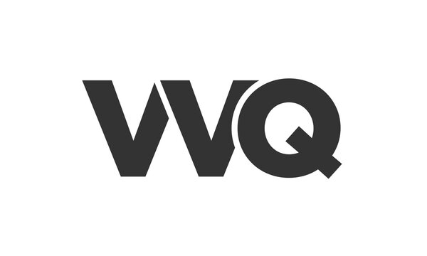 VVQ logo design template with strong and modern bold text. Initial based vector logotype featuring simple and minimal typography. Trendy company identity.